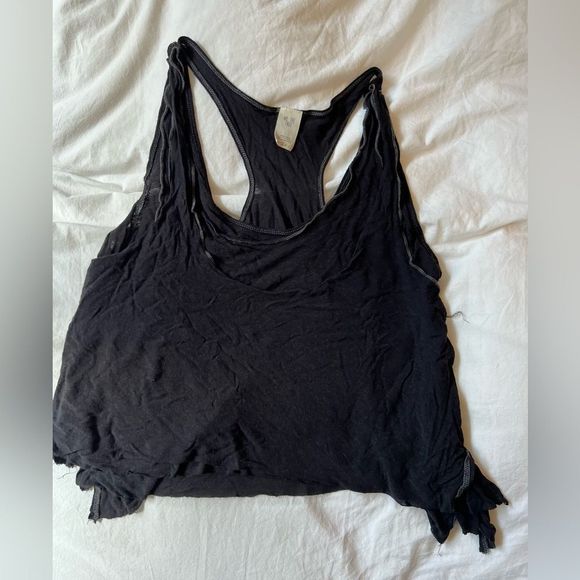 Free People Layered Racerback/ Linen We The Free Tank Top - Picture 5 of 7